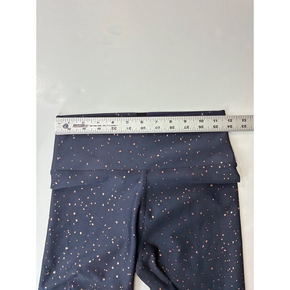 Sold.   Peloton Womens Small Rose Gold Metallic Speckled High Waisted Leggings - Picture 5 of 9